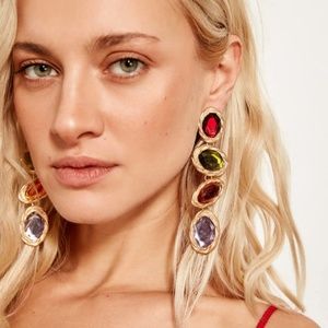 ZARA New Multicolor Gold Earrings... LAST ONE!!!